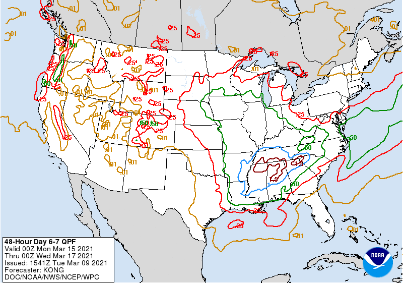 48-Hour Day 6-7 QPF
